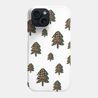 Leopard Print Christmas Tree Pattern Phone Case