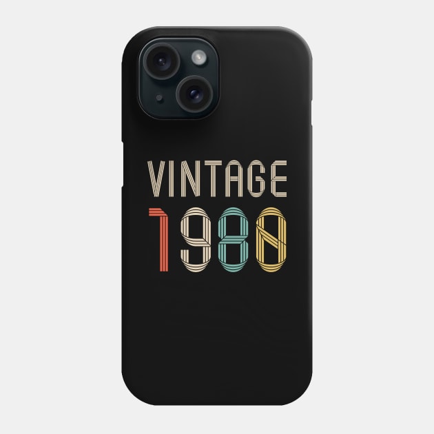 Vintage 1980 42 years old birthday Phone Case by hoopoe