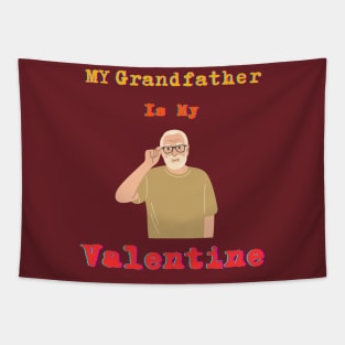 Proud Grandpa T-shirt: Celebrate Grandpa's Wisdom and Love on Valentine's Day Tapestry