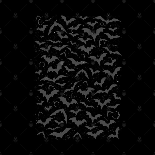 Bats Attack, Goth Pattern, Halloween, flying bats, horror sticker, gothic design by SSINAMOON COVEN