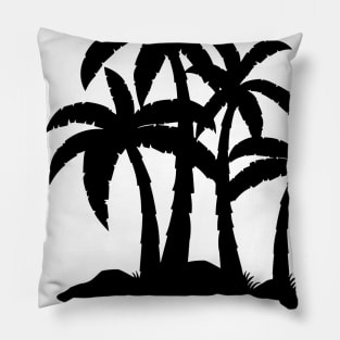 Minimal Black Palm Tree Design Pillow