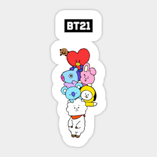 bt21 stickers teepublic