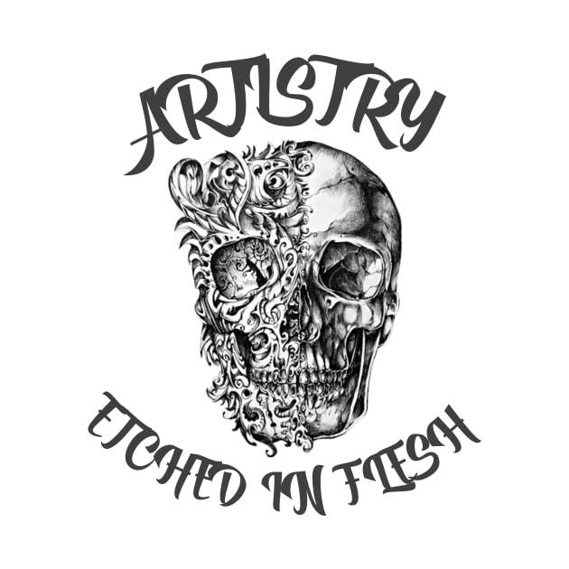 Artistry Etched in Flesh Tattoo by FunTeeGraphics