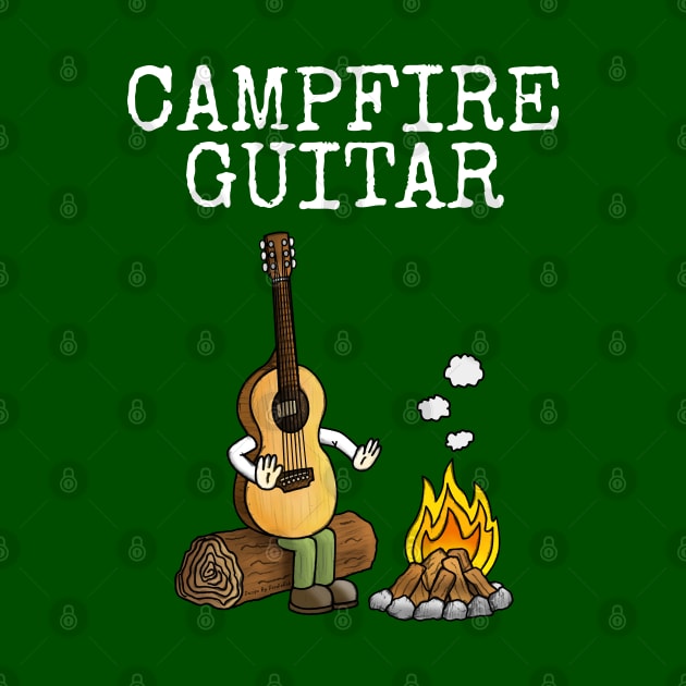 Campfire Guitar Summer Camping Trip Guitarist Musician by doodlerob