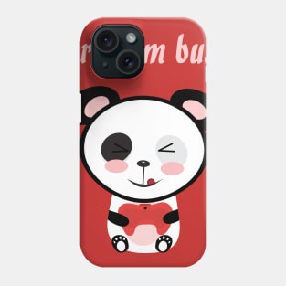 sorry i'm busy cute panda playing video games kawaii character Phone Case