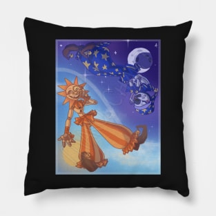 SunnyDrop and MoonDrop cartoony version Pillow