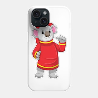 Koala as Firefighter with Helmet Phone Case