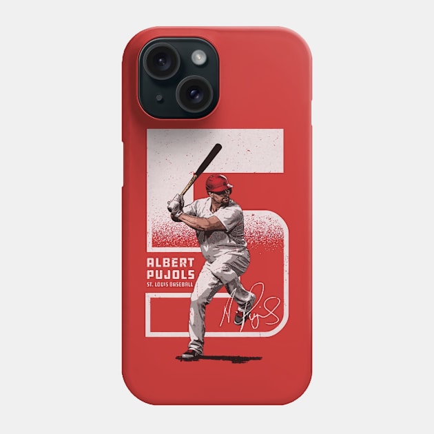 Albert Pujols St. Louis Outline Phone Case by Jesse Gorrell