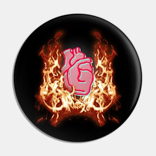 Burning Heart Pin