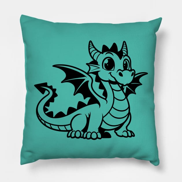 Cartoon Dragon Pillow by KayBee Gift Shop