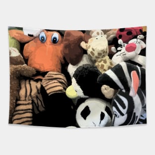 Stuffed Animals Fun Kids Print Tapestry