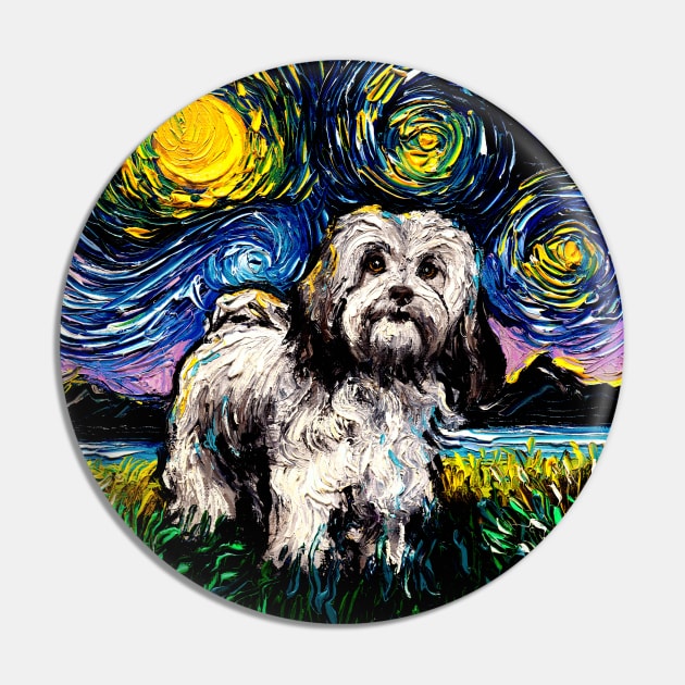 Lhasa Apso Night Pin by sagittariusgallery