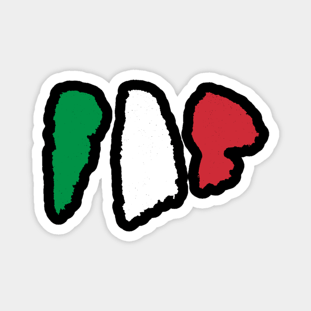 Italy Flag - Pencil Stroke Design Magnet by Nikokosmos