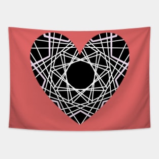 The heart graphic contains numerous angled lines. Tapestry