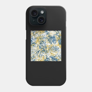 Wild Blue Gold White Phone Case