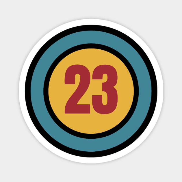The Number 23 - twenty three - twenty third - 23rd Magnet by Siren Seventy One