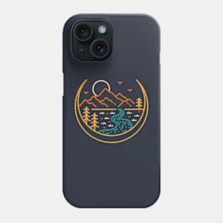 Nature on Crescent Moon Phone Case