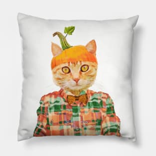 Pumpkin Cat Pillow