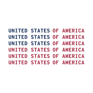 United States of America Flag USA Red White Blue T-Shirt