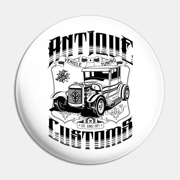 Hot Rod - Antique Customs (black) Pin by GetThatCar