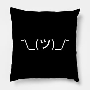 Shrug Emoticon ¯\_(ツ)_/¯ Japanese Kaomoji Pillow