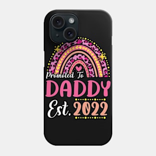 Promoted to Daddy Est.2022 Rainbow Papa to Be New Papa Phone Case