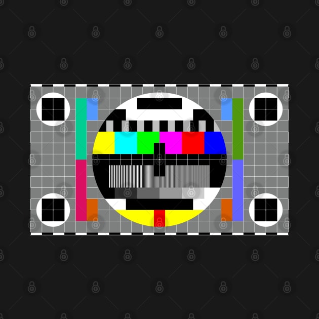 Monoscope tv test pattern card by PG Illustration