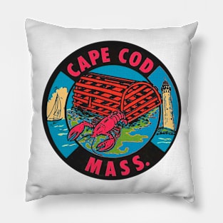 Cape Cod Massachusetts Lobster Lighthouse Sailing Pillow