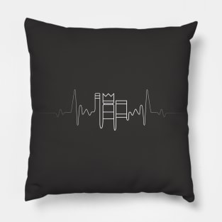 Kubb Heartbeat (WHITE) Pillow