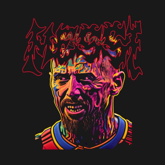 Deathcore Leonel Messi Undead Zombie Horror Art by Soulphur Media