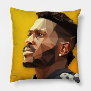 ANTONIO BROWN / LOW POLY ILLUSTRATION Pillow