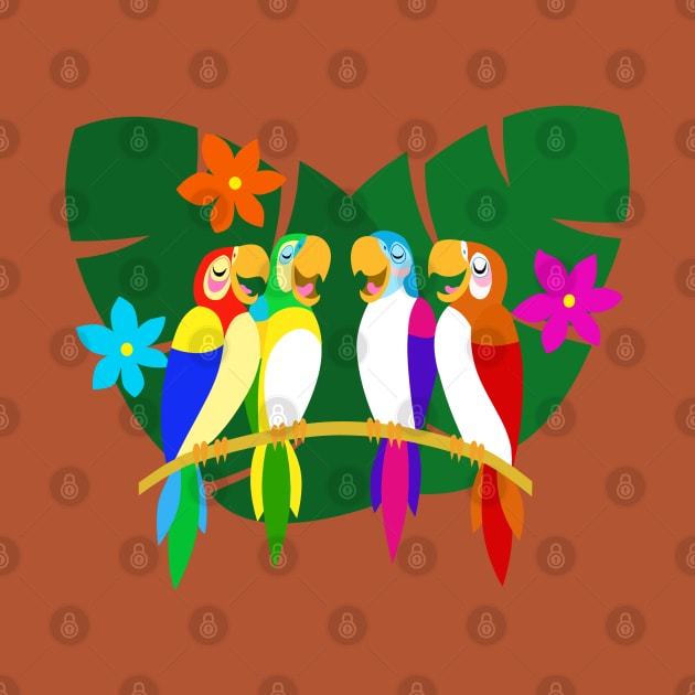 Tropical Singing Feathered Friends by Sunshone1