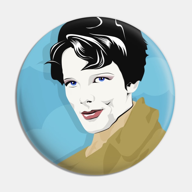 EARHART - "Queen of Science" Amelia Earhart Pin by PinnacleOfDecadence