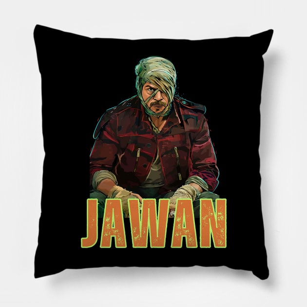 Shahrukh Khan Jawan Movie Tees Pillow by Swag Like Desi