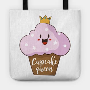 Cupcake Queen, Cute Cupcake With Crown Tote