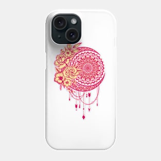 Mandala moon flower Phone Case