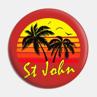 St John Retro Sunset Pin