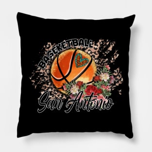 Aesthetic Pattern San Antonio Basketball Gifts Vintage Styles Pillow