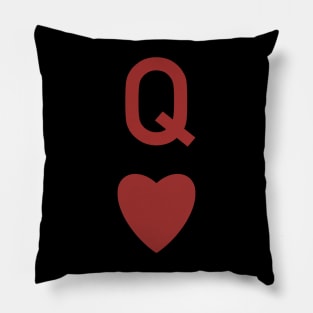 Queen of Hearts Card Pillow