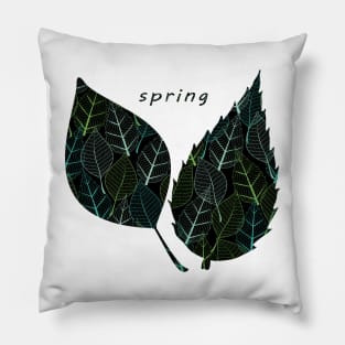 Spring Leaves at Night Pillow