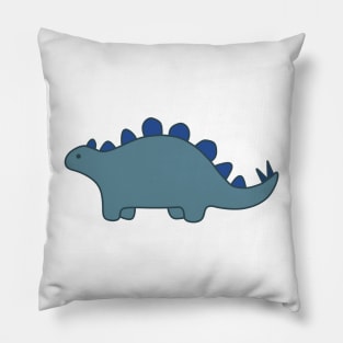 dusty blue dinosaur Pillow