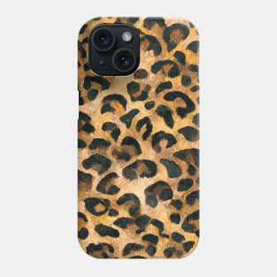 Leopard skin fur texture pattern Phone Case