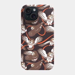 Owls Ribbon Pattern Art Phone Case