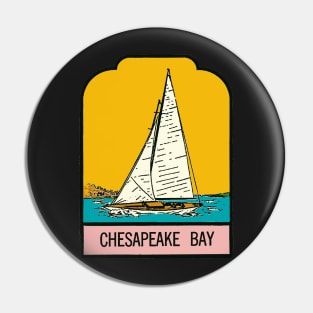 Vintage Style Chesapeake Bay Decal Pin