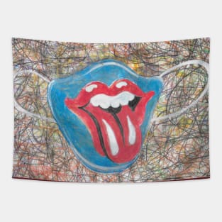 The rock mask - 1 Tapestry