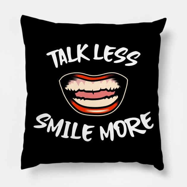 Hamilton Talk Less, Smile More Pillow by JC's Fitness Co.