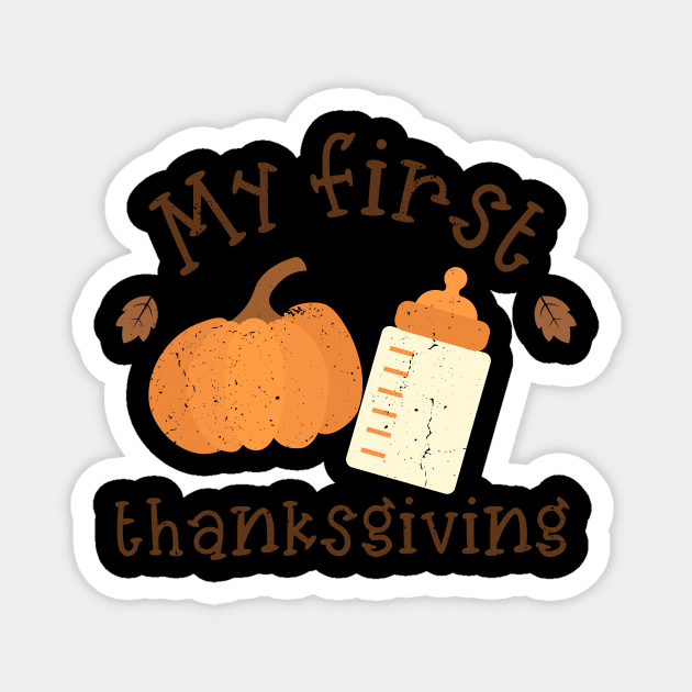 Thanksgiving Turkey,Funny Men Women Thanksgiving,Dabbing Turkey,My First Thanksgiving Magnet by KRMOSH