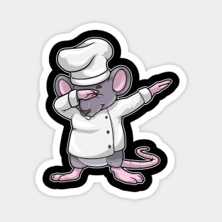 Rat as Chef with Chef's hat at Hip Hop Dance Dab Magnet