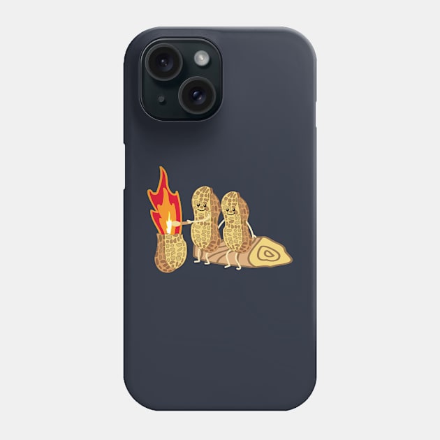 Funny peanuts by the campfire Phone Case by spontania