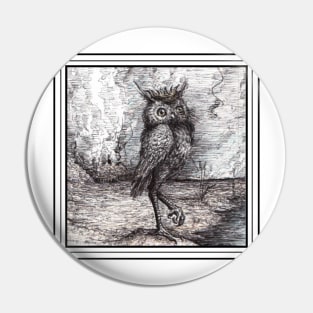 Owl King - Medieval style Pin